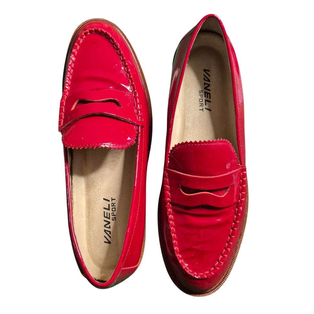 Penny Loafers in a Vibrant Cherry Red